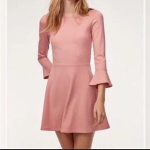 Sunday Best Soft Pink 3/4 Bell Sleeve Fit and Flare Mini Dress